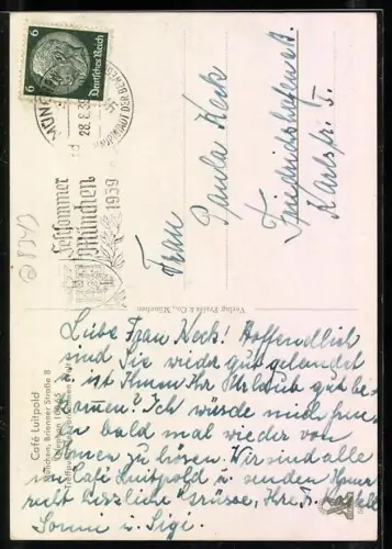 AK München, Cafe Luitpold, Brienner Strasse 8
