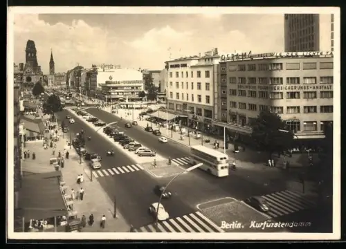 AK Berlin-Charlottenburg, Blick über den Kurfürstendamm mit Gedächtniskirche