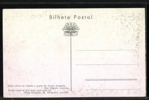 AK Ponta Delgada /St. Michael`s, Aerial view of the town and port