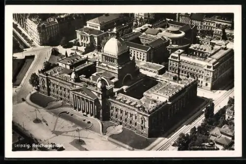 AK Leipzig, Reichsgericht aus der Vogelschau