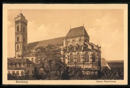 AK Bamberg, Partie an der oberen Pfarrkirche