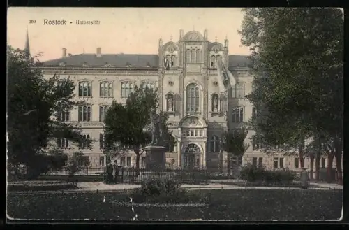 AK Rostock, Frontalansicht der Universität