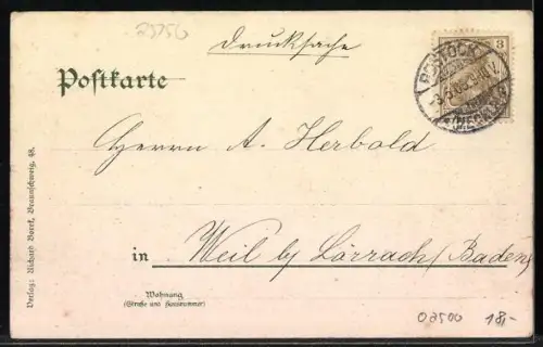 AK Rostock, Universität mit Blücherdenkmal