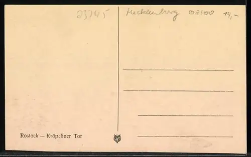 AK Rostock, Passanten vor dem Kröpeliner Tor