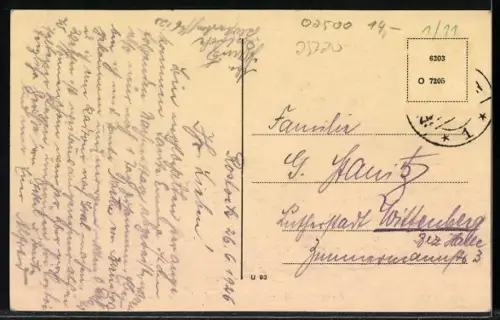 AK Rostock i. M., Von Gehlsdorf gesehen mit Wasserpartie