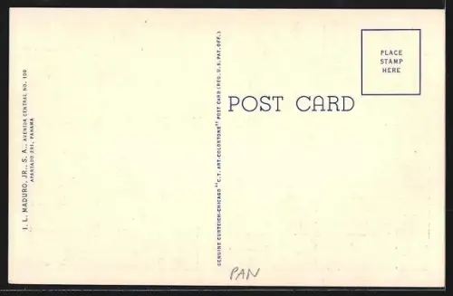 AK Panama, Canal Zone, Madden Dam by Moonlight