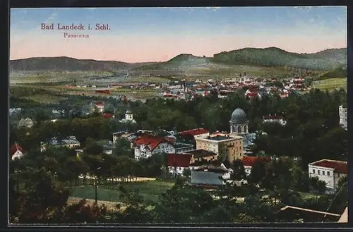 AK Bad Landeck i. Schl., Panorama