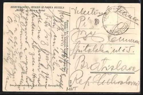 AK Herceg-Novy, Izgled iz Parka Hotela Boka