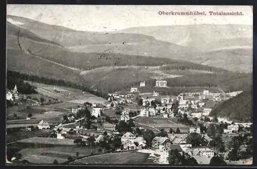 AK Oberkummhübel, Totalansicht