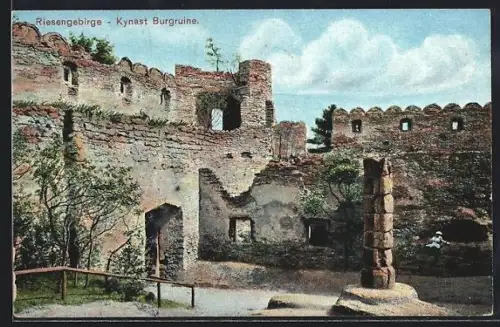 AK Kynast /Riesengebirge, Burgruine