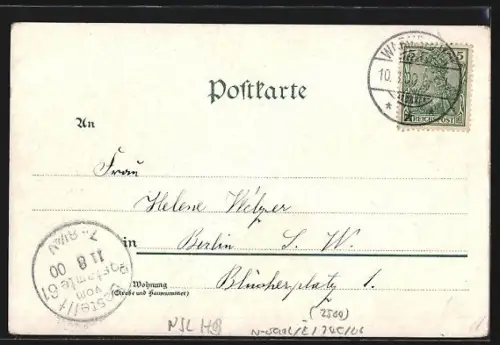 AK Warmbrunn, Panorama mit Kirche