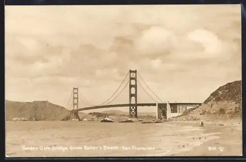 AK San Francisco, CA, Golden Gate Bridge from Baker`s Beach