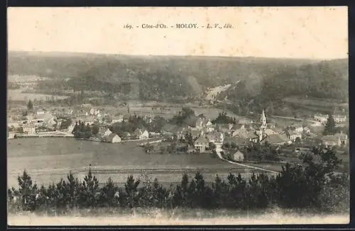 AK Moloy /Côte-d`Or, Über den Ort mit Umgebung