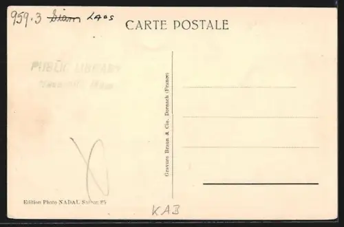 AK Angkor-Vath, Ruines d`Angkor, Facade Ouest du 3e étage