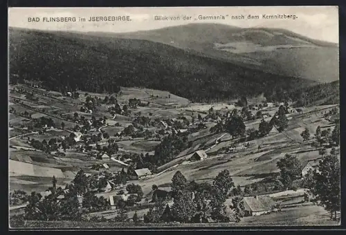 AK Bad Flinsberg /Isergebirge, Blick von der Germania nach Kemnitzberg
