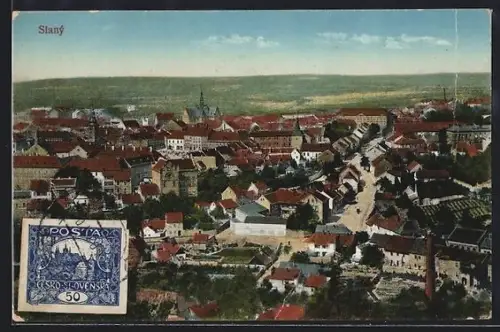 AK Slany, Blick über die Dächer der Stadt