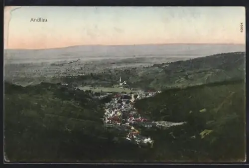 AK Andlau /Elsass, Blick über das Tal