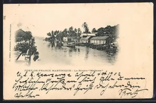 AK Fort-de-France Martinique, La Rivière Madame