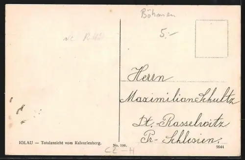 AK Iglau, Totalansicht vom Kalvarienberg