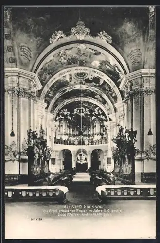 AK Grüssau, Kloster Grüssau, Die Orgel erbaut von Engler im Jahre 1735