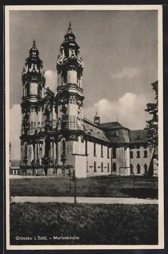 AK Grüssau i. Schl., Marienkirche