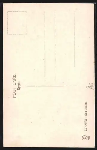 AK Le Caire, Rue Arabe