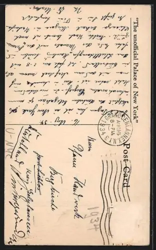 AK New York, NY, The Waldorf-Astoria, Park Avenua Forty ninth to Fiftieth Streets