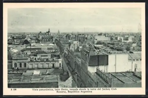 AK Rosario, Vista panorámica, lado Oeste, tomada desde la torre del Jockey Club