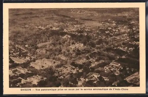AK Saigon, Vue panoramique prise en avion par le service aéronautique de l`Indo-Chine
