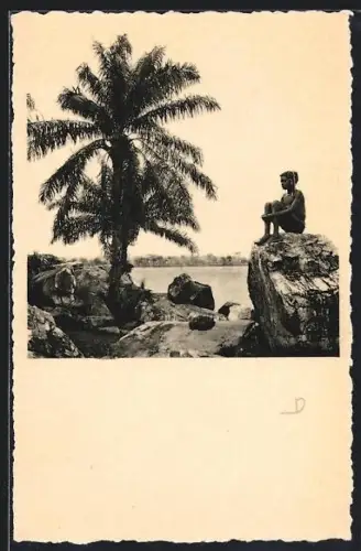 AK Banzyville, Vue sur l`Ubangi