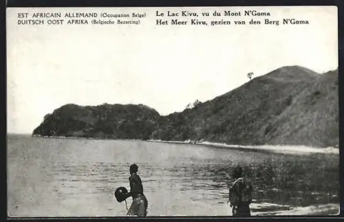 AK Congo, Le Lac Kivu, vu du Mont N`Goma