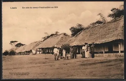 AK Lisala, Un coin du camp d`instruction en 1901