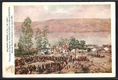 AK Matadie, Panorama, Marché indigène et vue sur la ville