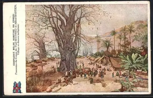 AK Congo, Village et danses indigènes