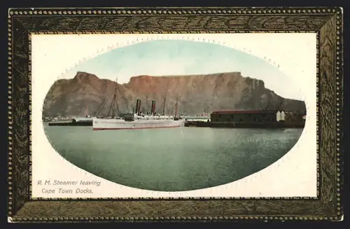 AK Cape Town, R.M. Streamer leaving the docks