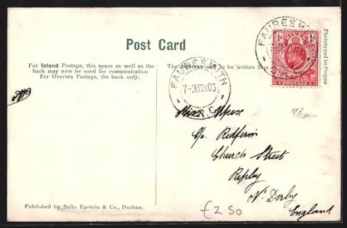 AK Durban, General View, The Bluff, Docks, Esplanade