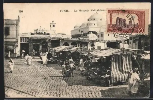 AK Tunis, Blick zur Sidi-Mahrez Moschee