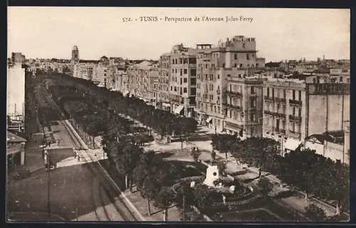 AK Tunis, Perspective de l`Avenue Jules-Ferry