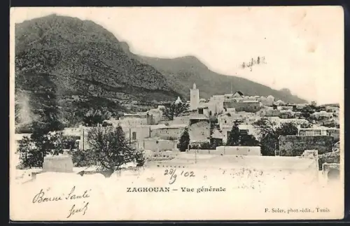 AK Zaghouan, Vue generale, Ortsansicht