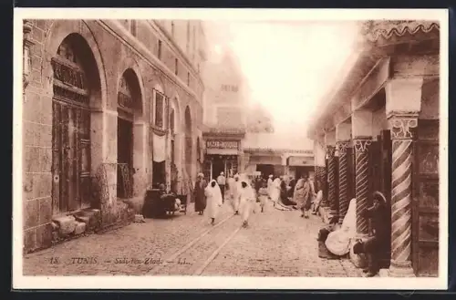 AK Tunis, Rue Sidi-ben-Ziad, Strassenpartie
