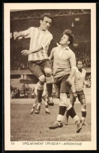 AK Amsterdam, Olympische Spelen 1928, Spelmoment Uruguay-Argentinie