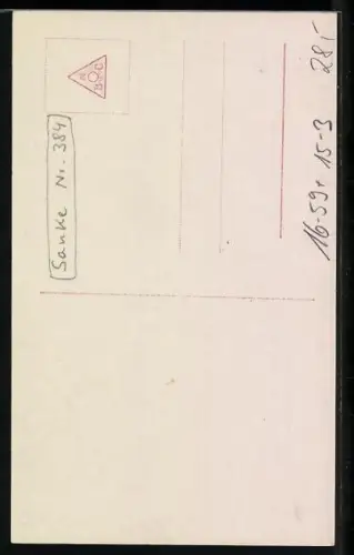 AK Sanke Nr. 384, Kampf-Flieger Leutnant Frankl sitzend in Uniform