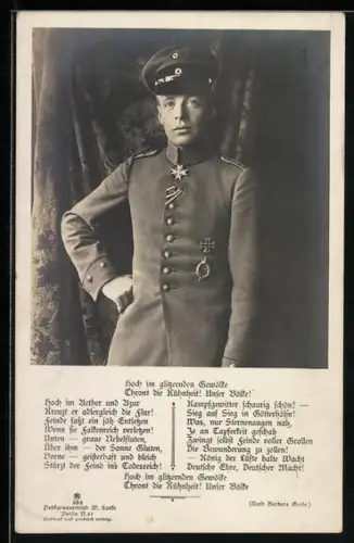 Foto-AK Sanke Nr. 393: Leutnant Boelcke mit Orden