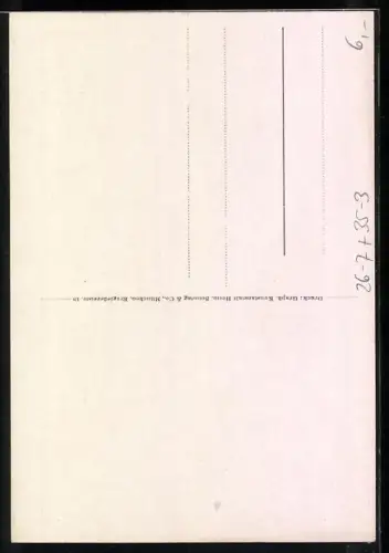 Künstler-AK Ludwig Hohlwein: Türkischrote Inlets an Echtheit unerreicht, Reklame