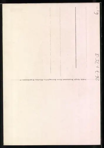 Künstler-AK Ludwig Hohlwein: Türkischrote Inlets an Echtheit unerreicht, Reklame