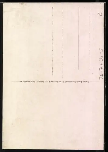 Künstler-AK Ludwig Hohlwein: Türkischrote Inlets an Echtheit unerreicht, Reklame