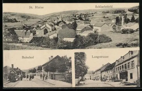 AK St. Blaise, Bahnhof, Langstrasse, Schlachtfeld