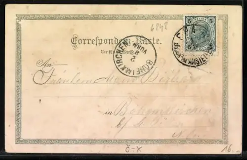 Lithographie Admont, Wallfahrt Frauenberg, Schloss Röthelstein und Schloss Kaiserau