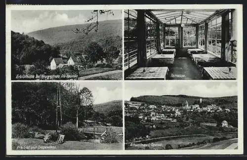 AK Neuweilnau i. Taunus, Gasthof Pension Erbismühle, Bes. Rich. Schneider