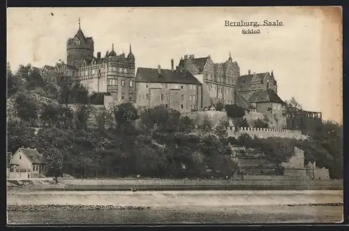 AK Bernburg / Saale, Blick zum Schloss